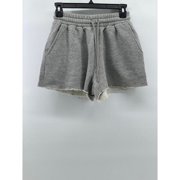 FOREVER 21 Women's Light Gray Raw-Hem Drawstring Waist Lounge Shorts SZ XS - Picture 1 of 9